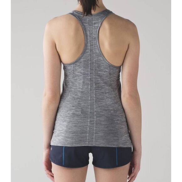 LULULEMON ATHLETICA	Swiftly Tech Racerback 2.0 in Slate/white Size 4 - Picture 1 of 4
